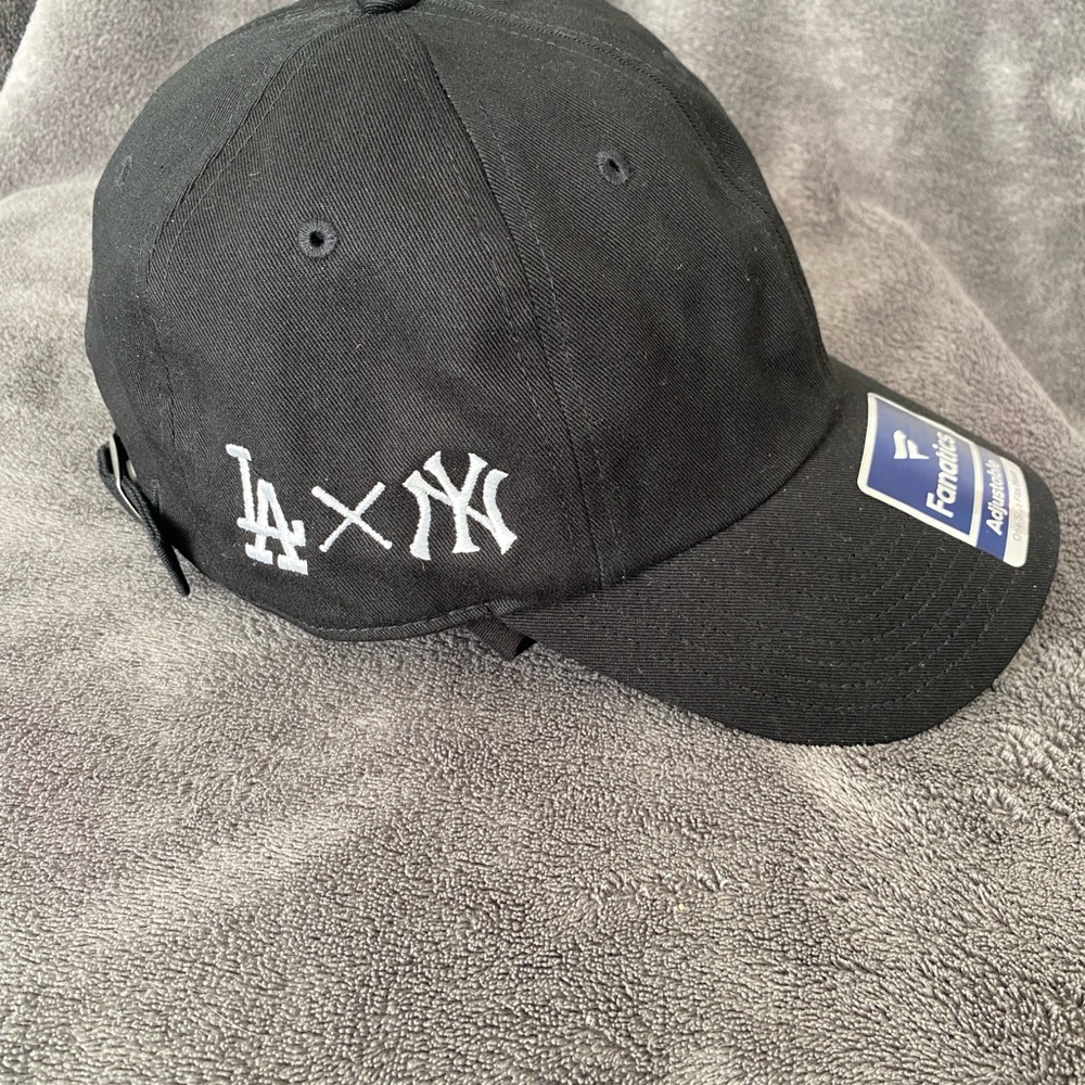 YANKEES x DODGERS Black Cotton Baseball Cap